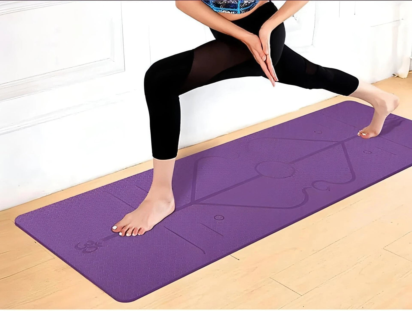 Yoga Mat With Position Line