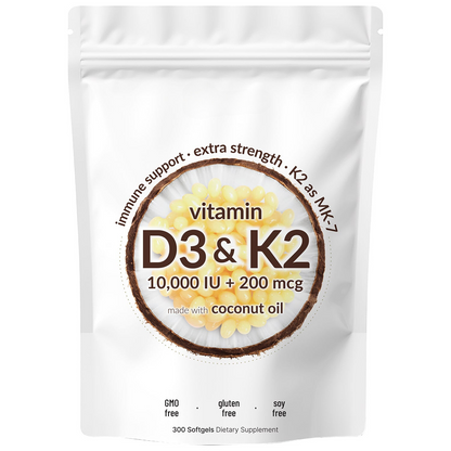 Vitamin D3 & K2 Supplement Softgels