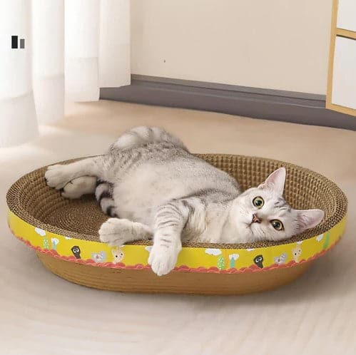 Pad Nest Corrugated Scratching Board House with Catnip